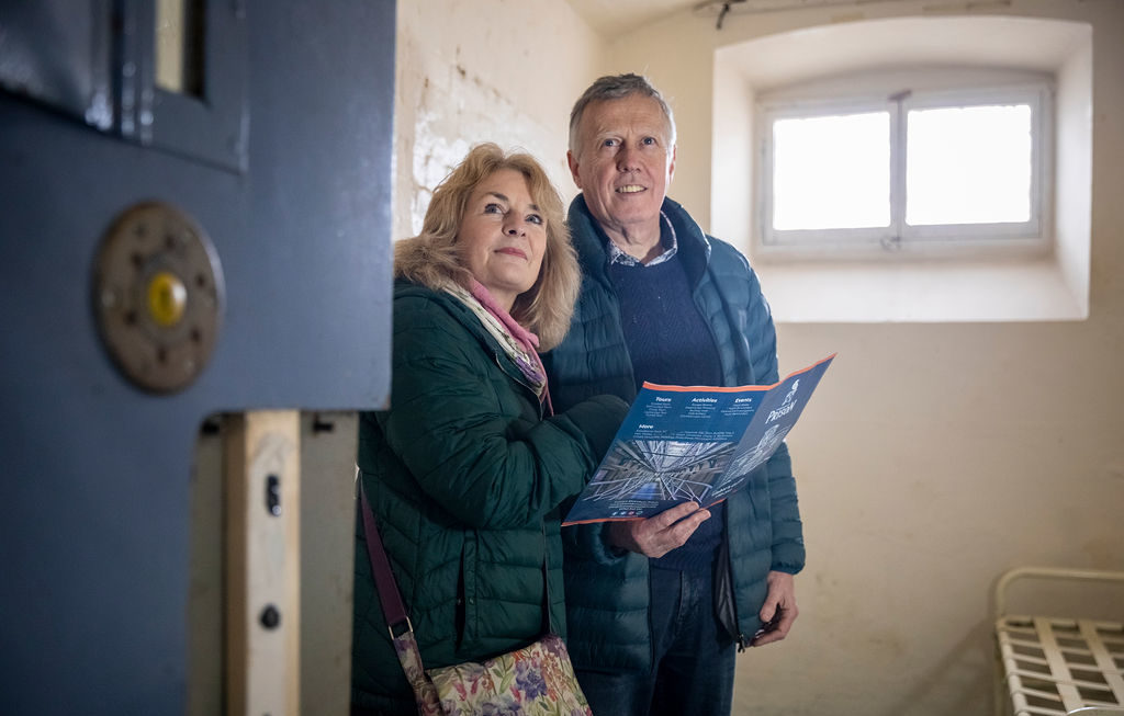 Visitors on a Self-Guided Tour at Shrewsbury Prison