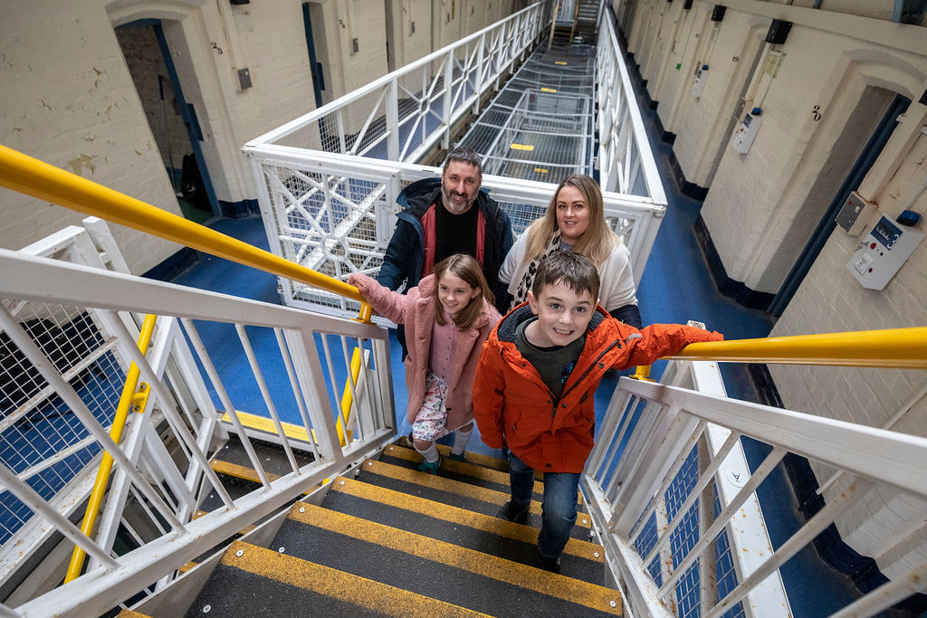 Visitors on a Self-Guided Tour at Shrewsbury Prison