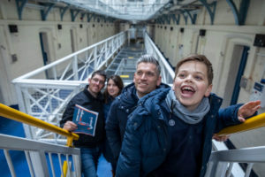 Family enjoying a Self Guided Tour of Shrewsbury Prison