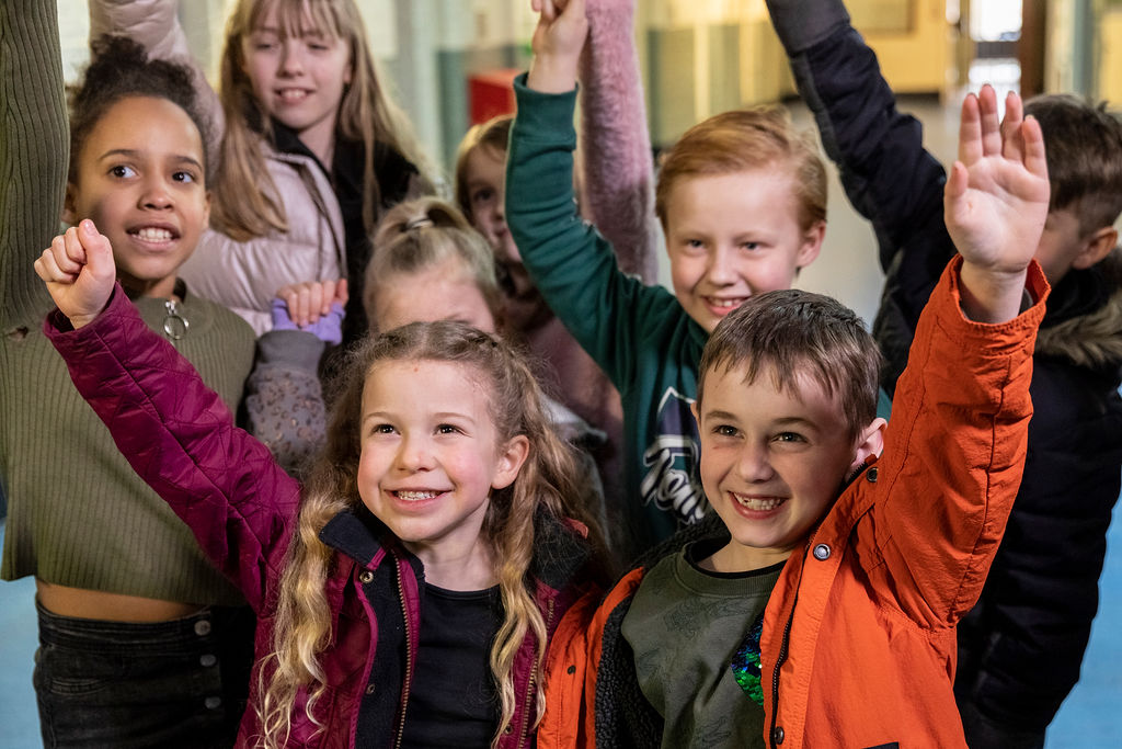 Children having fun at Shrewsbury Prison