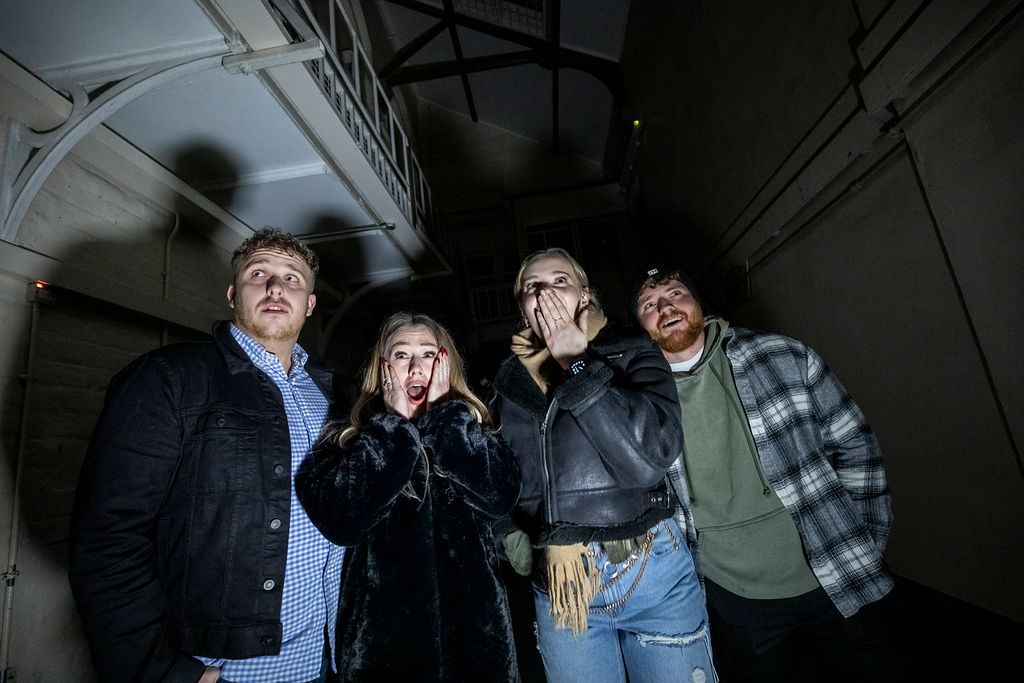 Visitors on a Halloween Ghost Tour