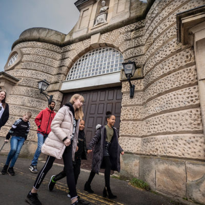 A family visiting Shrewsbury Prison